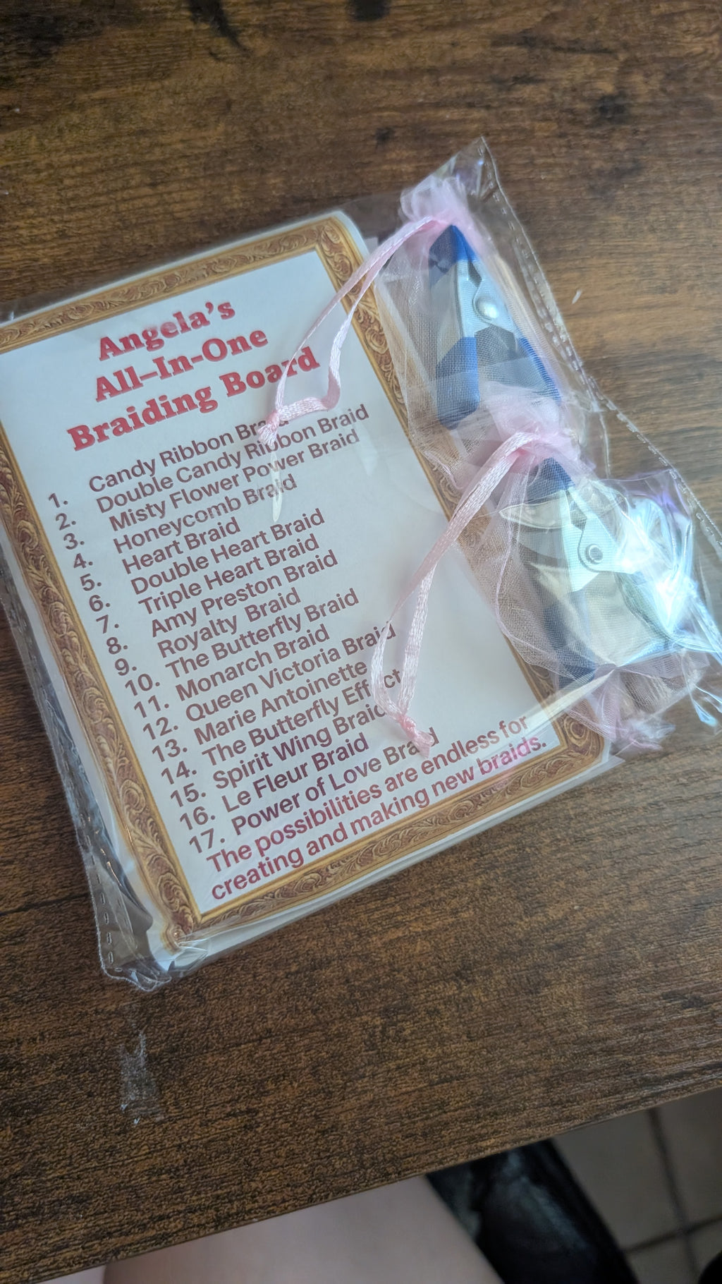 Angela's All-in-One Braiding Board