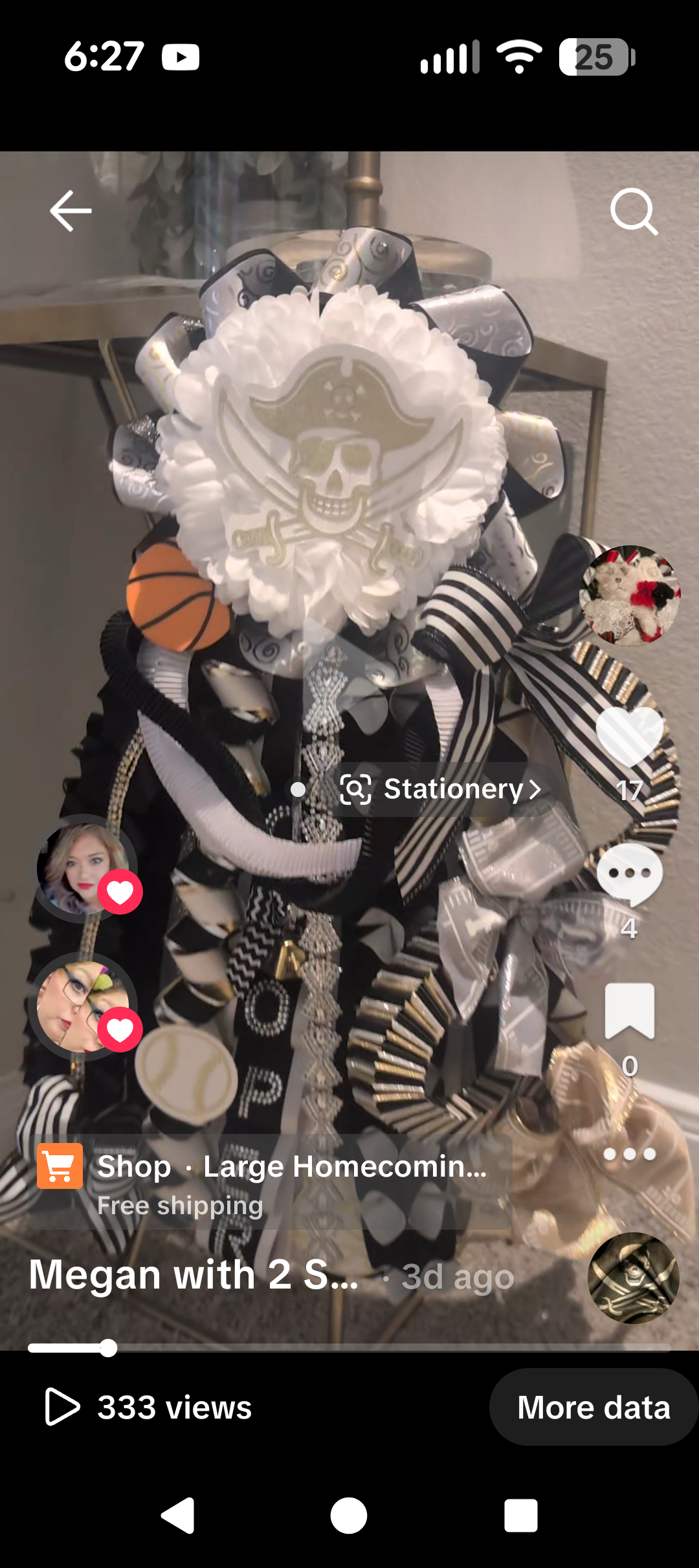 Large Homecoming Garter (Homecoming Mum)