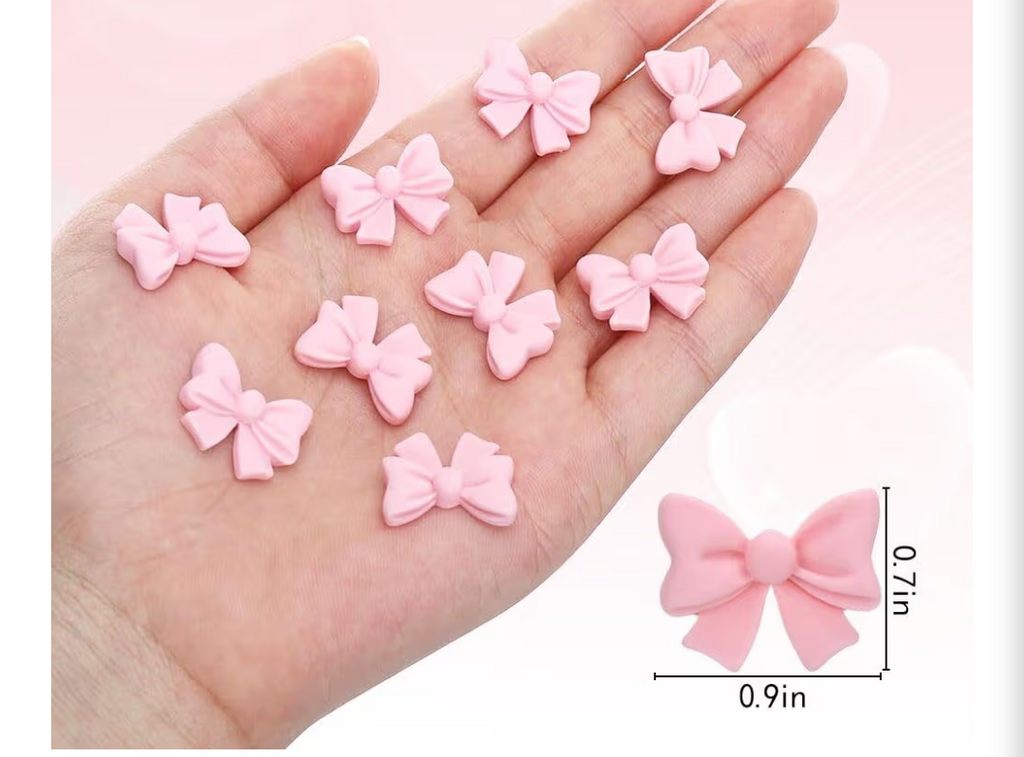 Plastic Pink Accent Bows
